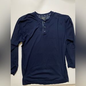 Van Heusen Men’s Long Sleeve T-Shirt, Navy Blue, Size L